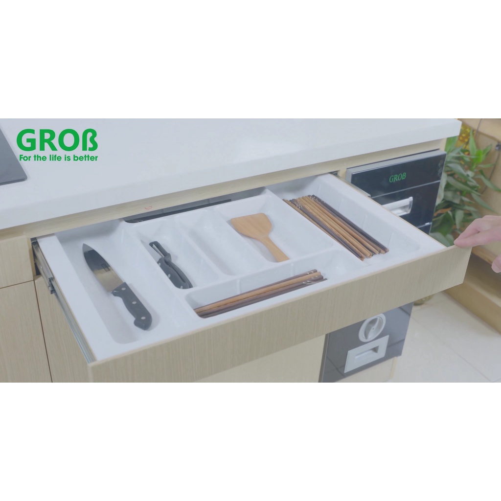 Khay chia thìa dĩa ngăn kéo GROB nhựa ABS bền chắc, cao cấp