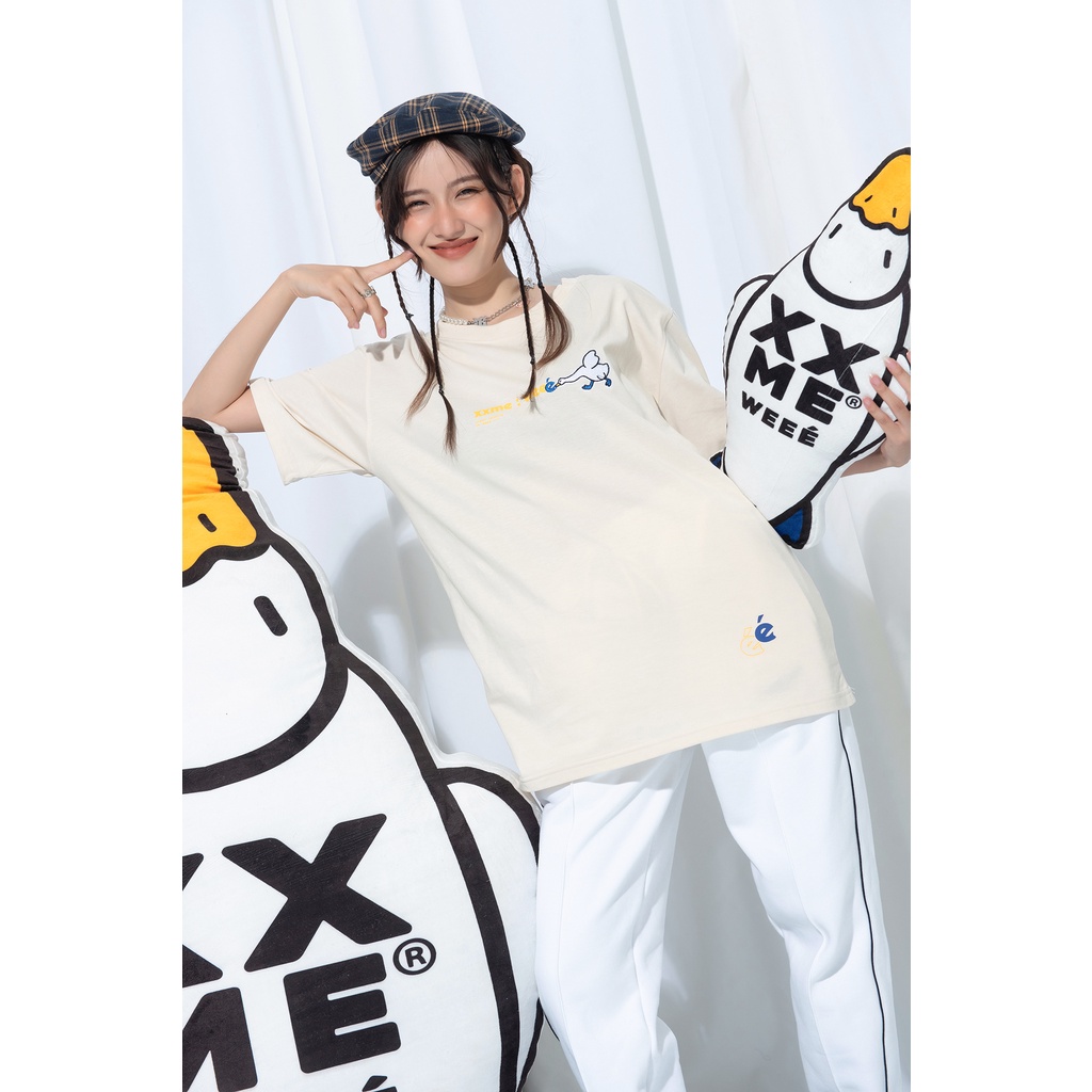 Áo thun | Áo phông nam nữ thoáng mát cao cấp Weeé Crash Tee – XXME - Beige màu be, cổ tròn, thoáng mát