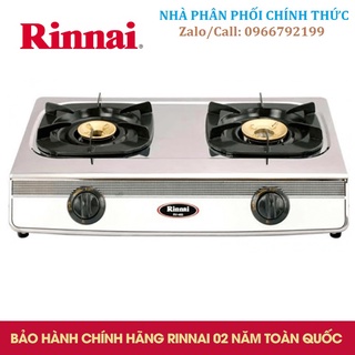 Bếp gas đôi Rinnai RV-460S ✅ Mặt bếp inox cao cấp không gỉ, Lửa xanh, Tiết kiệm gas, Bảo Hành 2 Năm