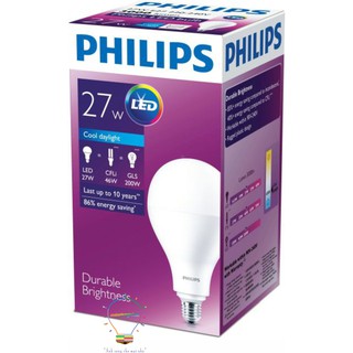Combo 6 bóng đèn Led Bulb Philips 27W E27 ánh sáng trắng 6500K 230V A110 APR hiệu suất cao quang thông 3000Lm