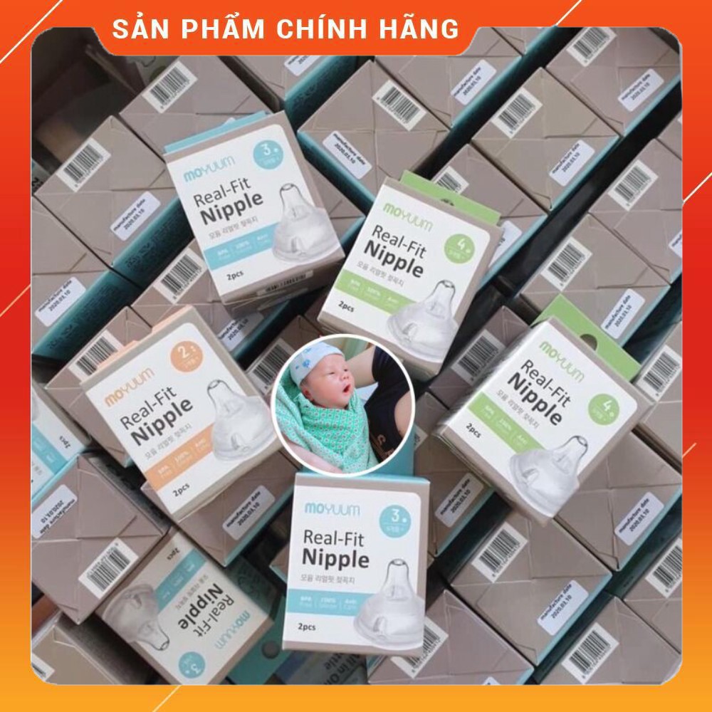 Núm thay thế bình sữa Moyuum Hàn quốc số 1-2-3-4 ( hộp có 2 núm nên shop bán lẻ 1 núm không có hộp )