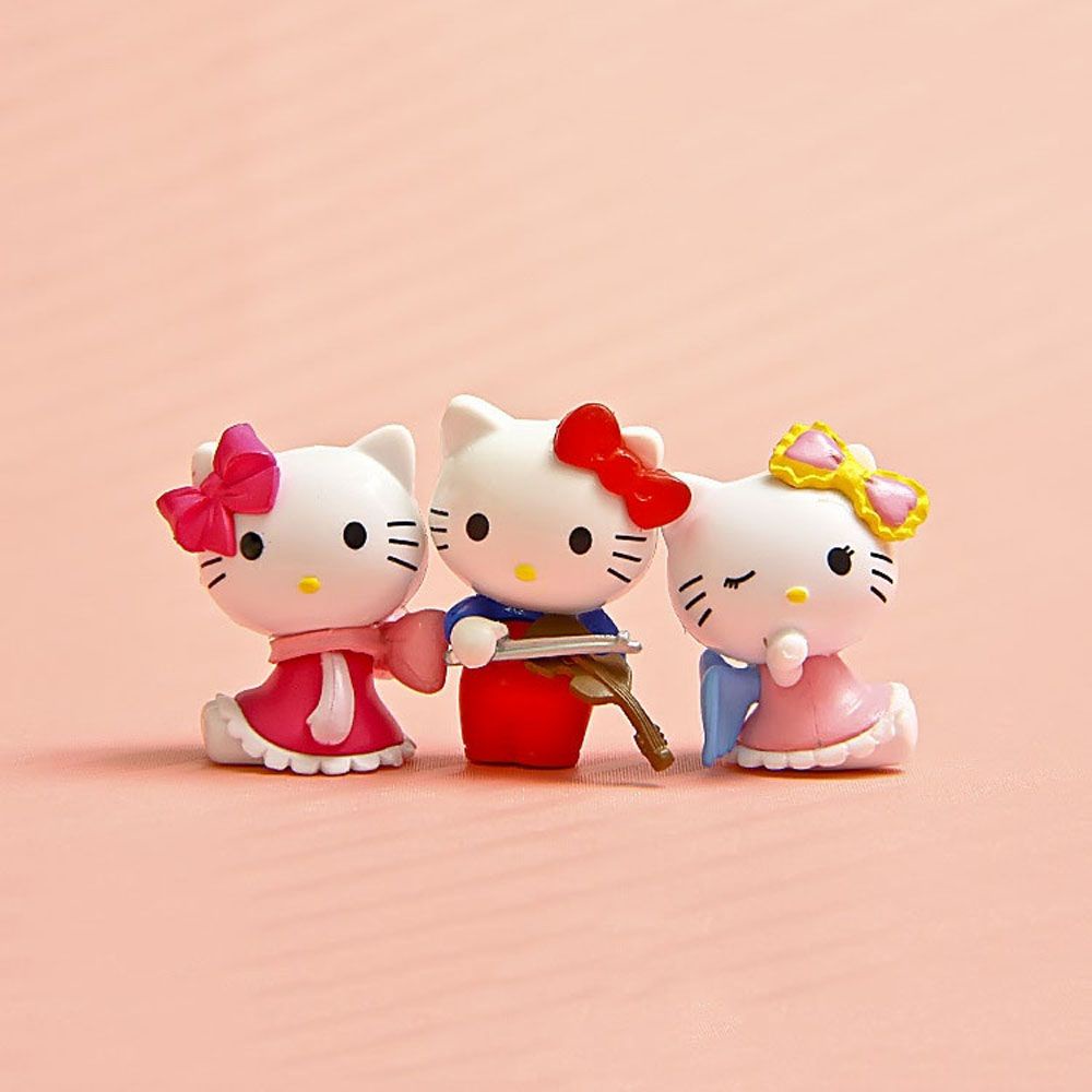 Set 6 mô hình đồ chơi Hello Kitty bằng nhựa PVC