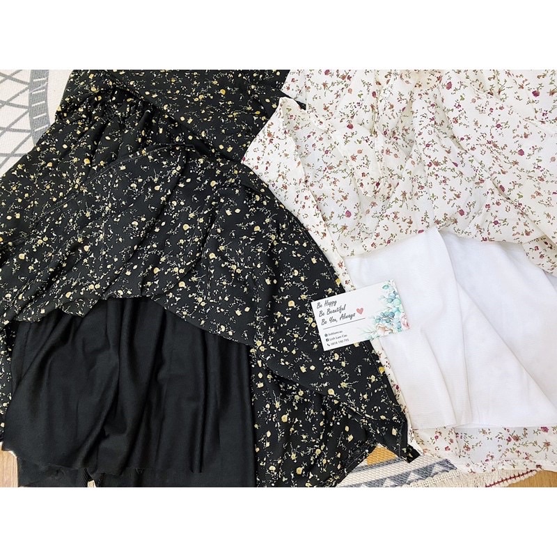Váy Hoa Nhí Vintage Đuôi Cá 2 Lớp Siêu Xinh Siêu Dễ Mặc