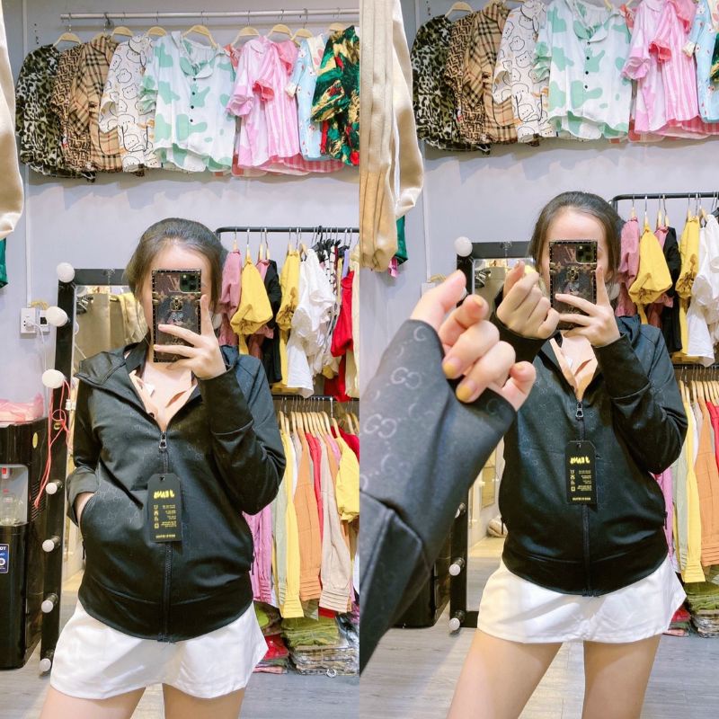 💥 ÁO KHOÁC NAM NỮ UMI ĐEN LV
