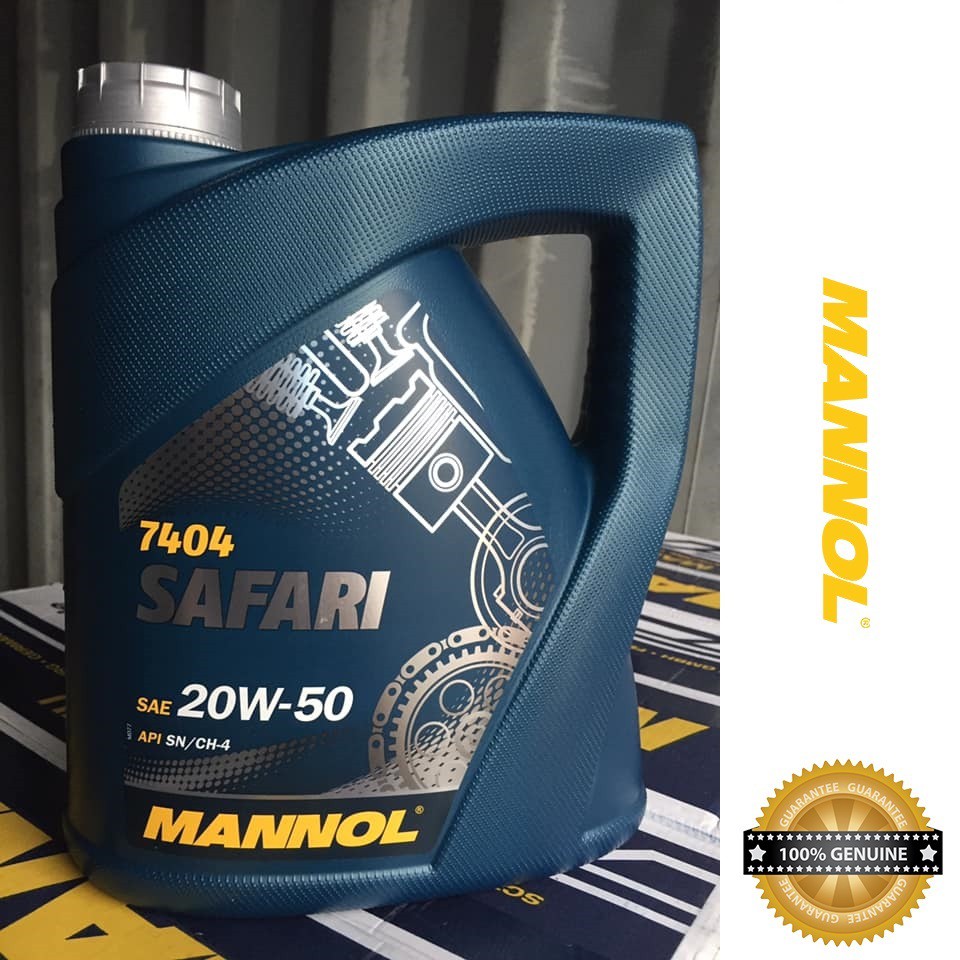 [PRO] Nhớt Mannol 7404 Safari 20W-50 SN/ CG-4 | 4 Lít Đa Năng Với Nền Khoáng Tinh Khiết Cho Động Cơ Xăng Và Diesel