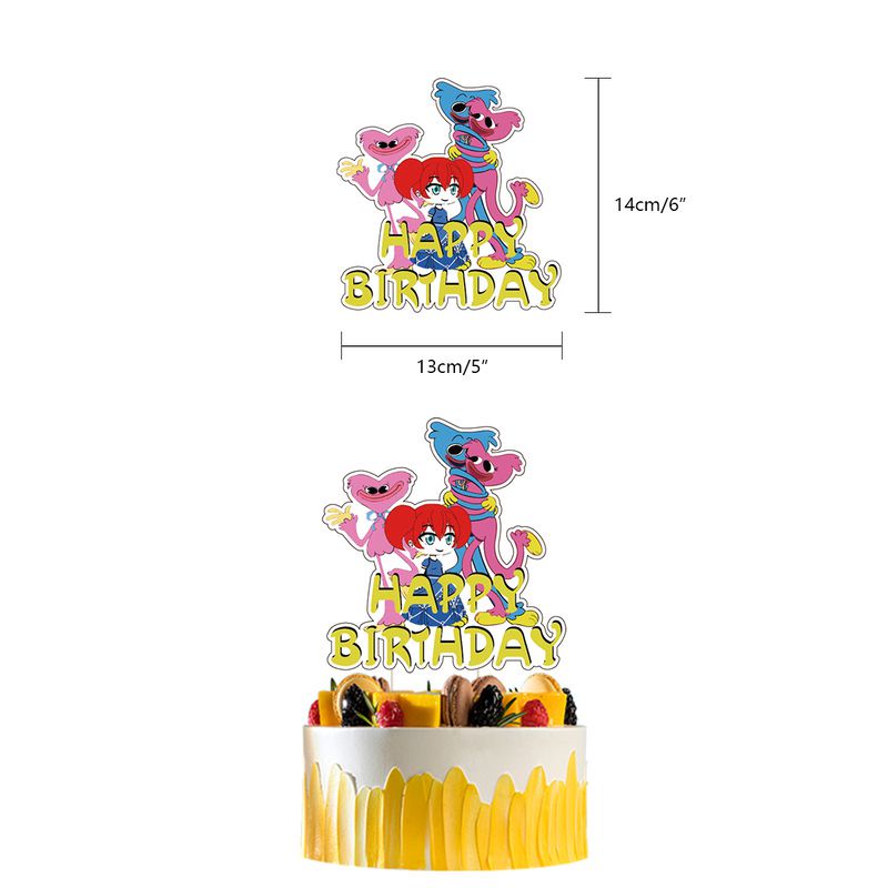 Poppy Playtime character Huggy Wuggy Party Decorations Themed Birthday Party Cake Topper Banner Balloons