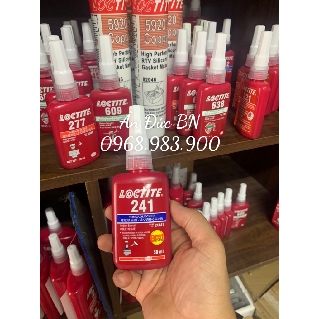 Keo Loctite khóa ren 241 cho bulông, ốc vít 50ml