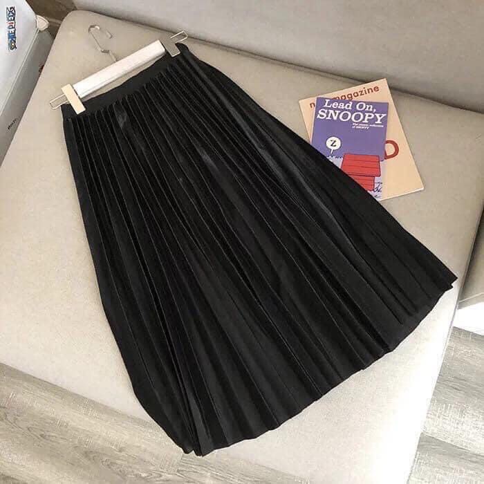 Chân Váy Xếp Ly Dáng Dài 💕💕💕 Chân Váy Xòe MiDi Cạp Chun Co Giãn | BigBuy360 - bigbuy360.vn