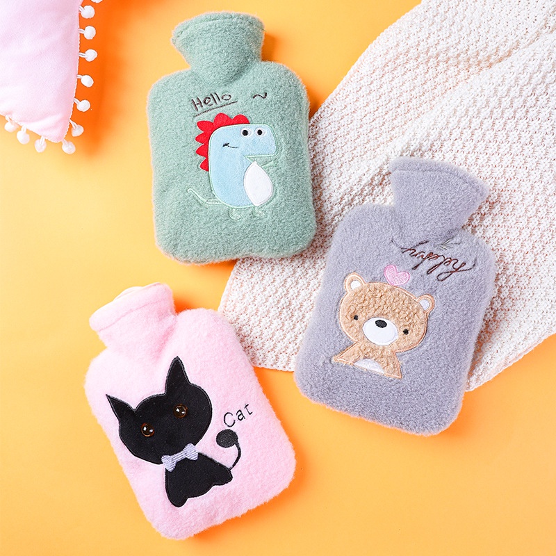 Túi chườm nóng lạnh đa năng, túi chườm bụng vải lông cao cấp giữ ấm tốt dễ sử dụng dung tích 500ml-1000ml