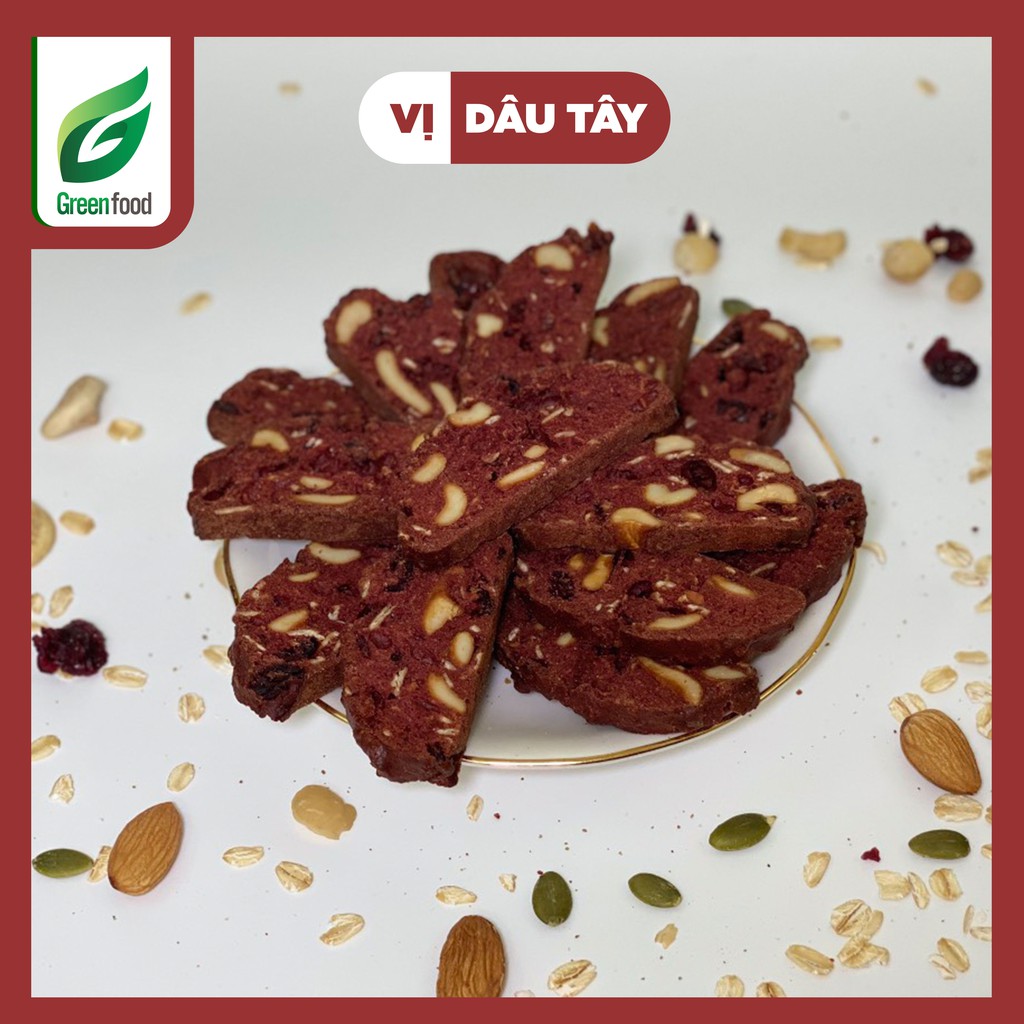 Biscotti nguyên cám 5 vị - Bánh ăn kiêng dành cho người giảm cân. GreenFood | BigBuy360 - bigbuy360.vn