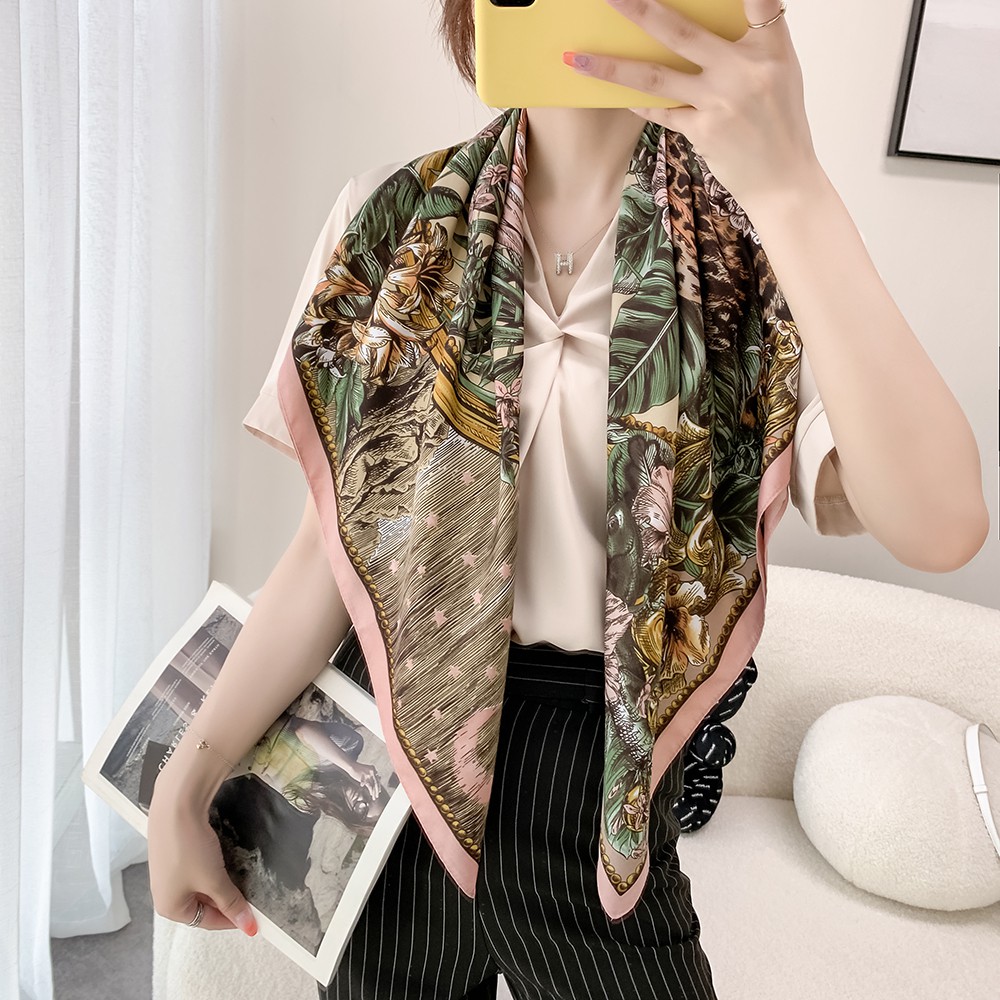 Khăn Choàng Vuông 90cm(35.4inch) Thời Trang Thoáng Khí WJ1007-61-01