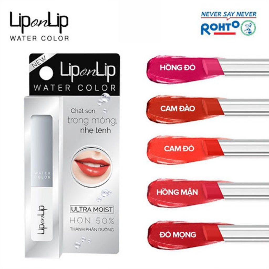 Son Lip On Lip Water Color - Son Trang Điểm Lip on lip Dưỡng Môi Tối Ưu 2,2g