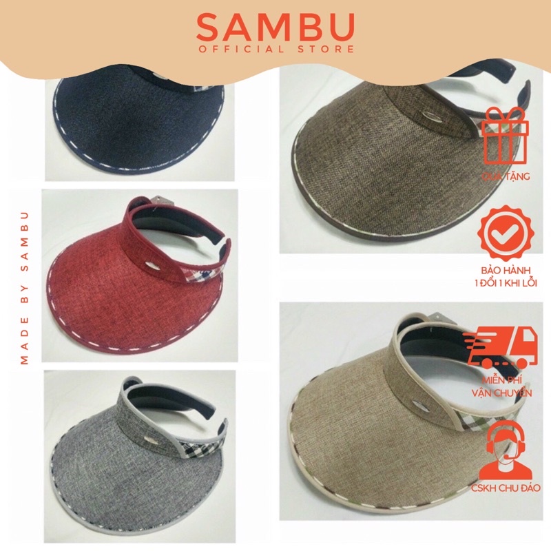 Nón nửa đầu Pero chính hãng chất liệu vải kaki Sambu, mũ chống nắng tia uv Hàn quốc