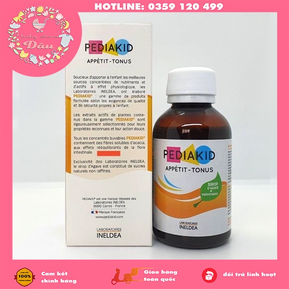 Siro Pediakid ăn ngon 125ml hỗ Trợ Hệ Tiêu Hóa, Giúp Trẻ Ăn Ngon Khỏe Mạnh Pediakid Appetit -Tonus 125ml