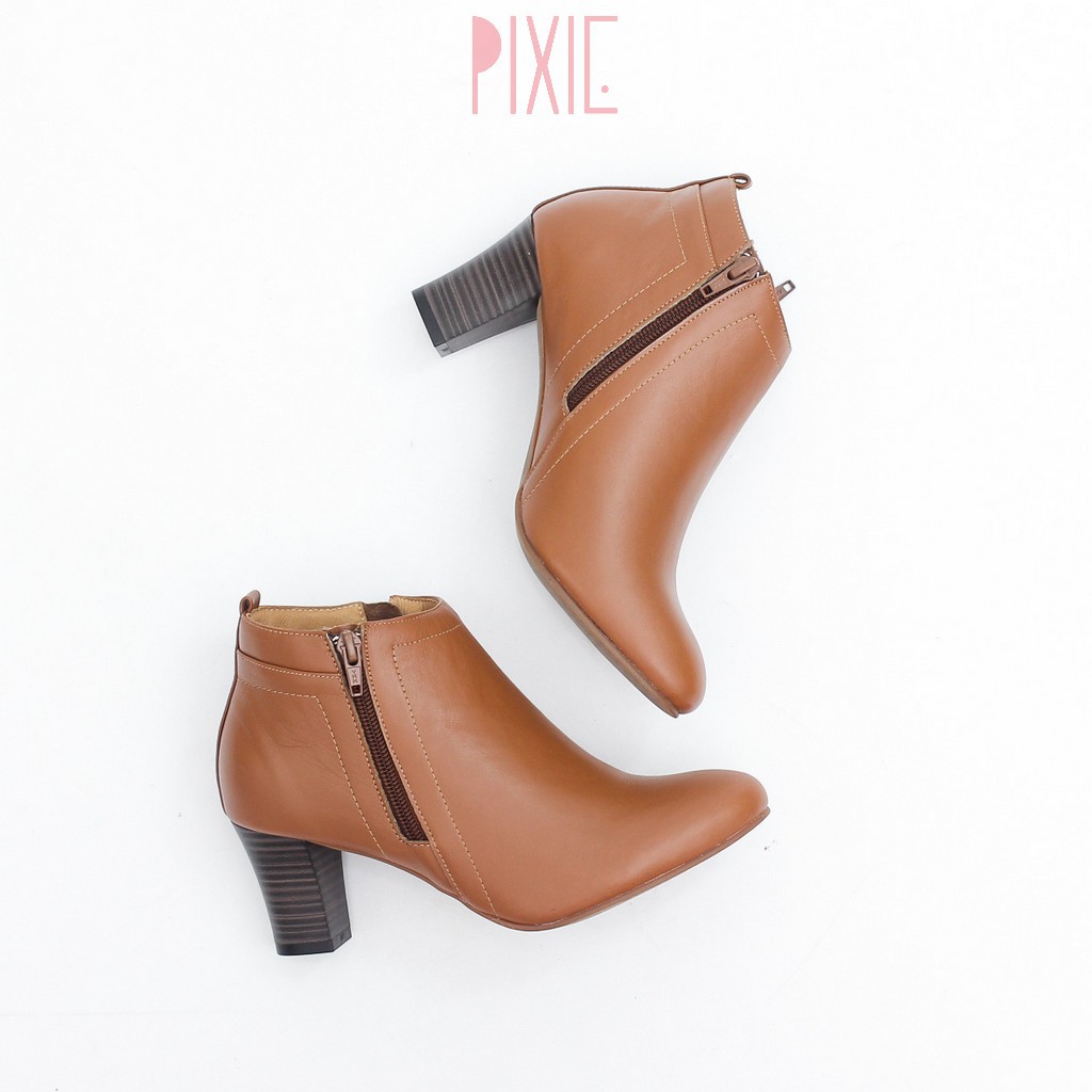 [Mã FASHIONMALLT4 giảm 15% đơn 150k] Giày Boot Cao Gót 6cm Gót Trụ Cổ Ngắn Pixie P039 | BigBuy360 - bigbuy360.vn