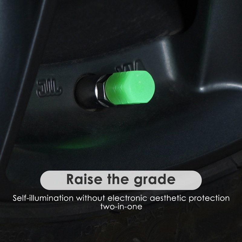 Set 4 Nắp Phát Quang Chống Bụi Gắn Trục Bánh Xe