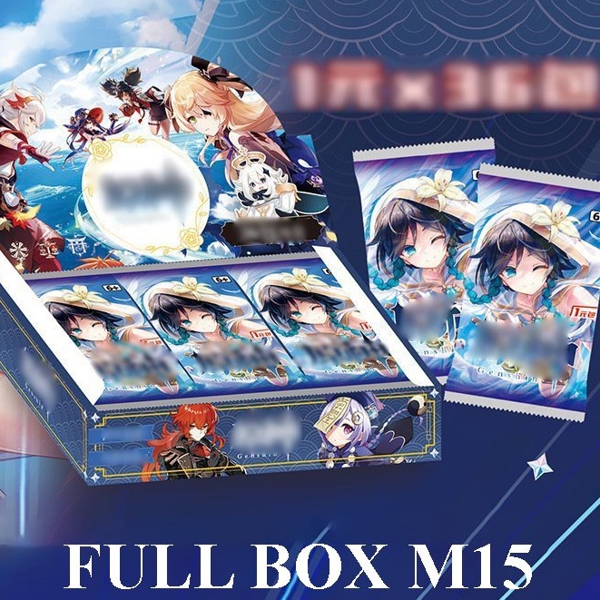 (M15 FULL BOX) Hộp card ảnh thẻ GENSHIN IMPACT nhân phẩm gacha game chibi quà tặng sưu tầm xinh xắn