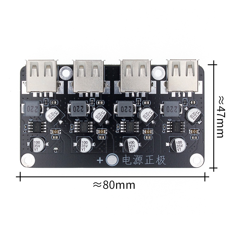 Mô đun mạch USB QC3.0 QC2.0 USB 5V DC- DC sang sạc nhanh 6- 32V 9V 12V 24V