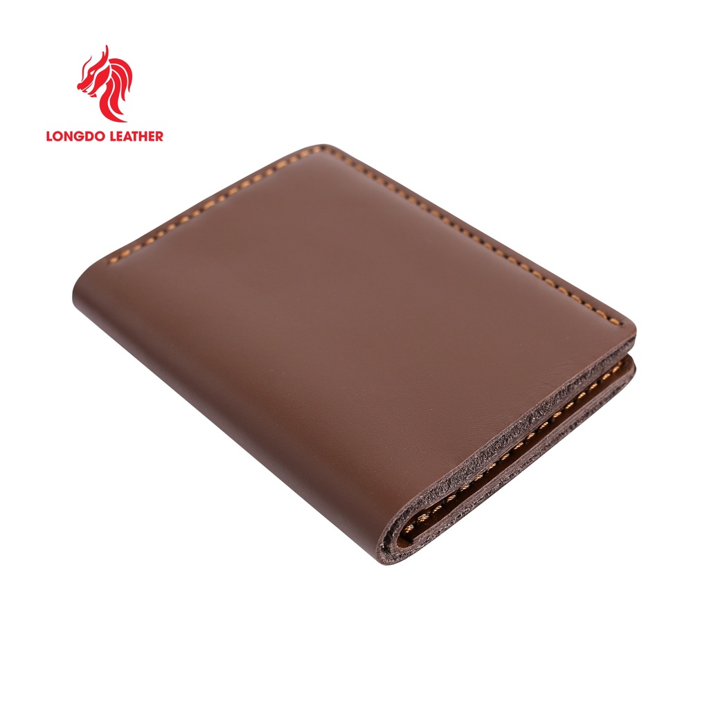 Ví da đứng nam cao cấp - Cam kết 100% da bò thật - Bảo hành 5 năm - Thương hiệu uy tín Longdo Leather - BD04