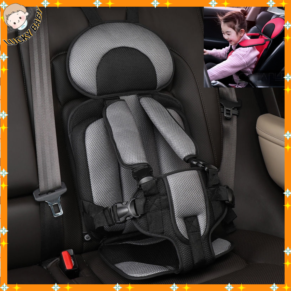 LUCKYBABY Ghế ô tô cho bé - Xe ba bánh điện Ghế an toàn cho trẻ em Chống căng thẳng trên ô tô Đệm ghế mới biết đi