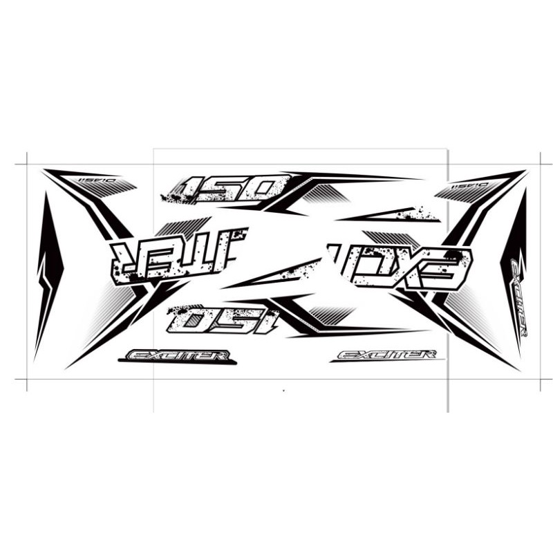 Tem rời dán xe ex 150 in trong