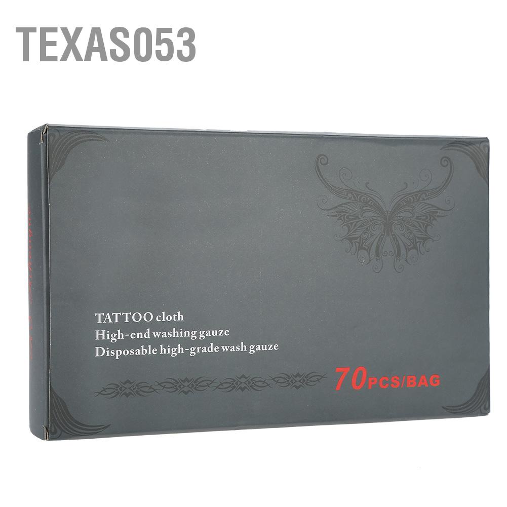 Texas053 70 cái Xăm dùng một lần Khăn giấy Làm sạch Cơ thể Chăm sóc da mặt Trang điểm