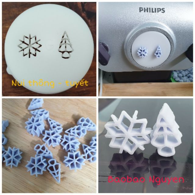 Khuôn nui cây thông - Tuyết dùng cho máy làm mì Philips (chỉ sử dụng được khi có máy làm mì Philips