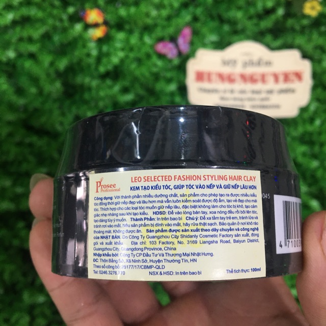 SÁP VUỐT TÓC TẠO KIỂU GIỮ NẾP LÂU DÀI LEO HAIR CLAY PROSEE 100G-SP NHẬP KHẨU CHÍNH HÃNG 100%