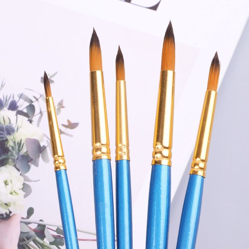 Bộ bút đầu tròn nhọn màu xanh da trời