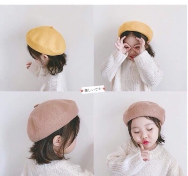 Mũ nồi dạ cho bé cute