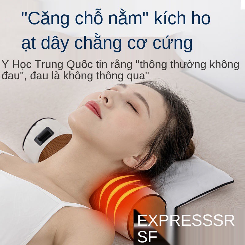 Gối tròn đốt sống cổ bảo vệ kiều mạch giúp ngủ ngon Túi chườm nóng và gói phong phú để điều chỉnh cột chữa giấc