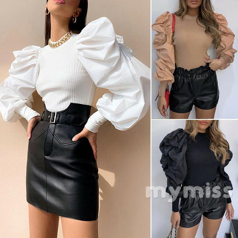 Bodysuit dài tay trơn màu phong cách quyến rũ dành cho nữ