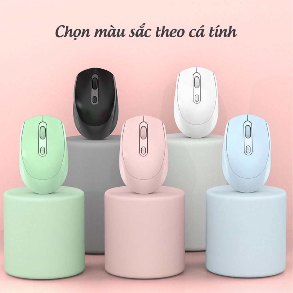 Chuột không dây Bluetooth PIX-LINK P100B chống ồn, DPI 1600, chế độ kép wireless usb 2.4Ghz, bluetooth