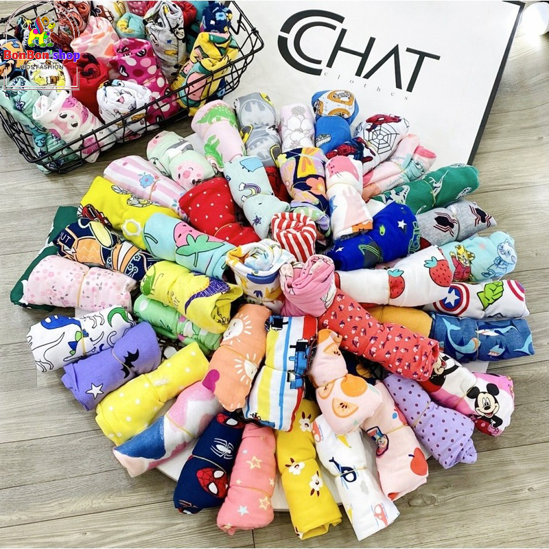 (GIÁ RẺ VÔ ĐỊCH) LỐ 10 quần đùi cotton bozip cho bé trai và gái- Quần chục cotton chất mát, thấm mồ hôi màu ngẫu nhiên