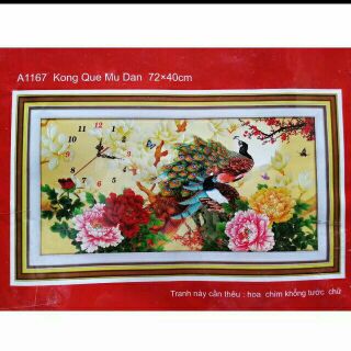Tranh thêu chữ thập ĐH -CHIM CÔNG A1167