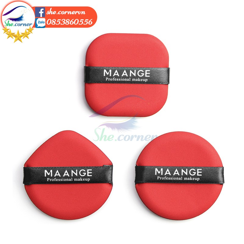 Set 3 bông dặm phấn MAANGE MAG5759 Air cushion BB puff nhiều hình