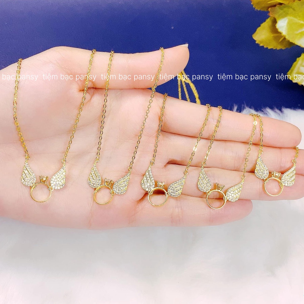 Dây chuyền bạc ta PANSY đôi cánh thiên thần duyên dáng - Vòng cổ nữ bạc ta cao cấp