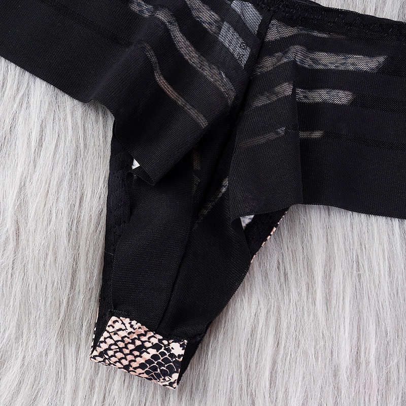 Set 3 quần lót ECMLN họa tiết da báo thời trang quyến rũ cho nữ