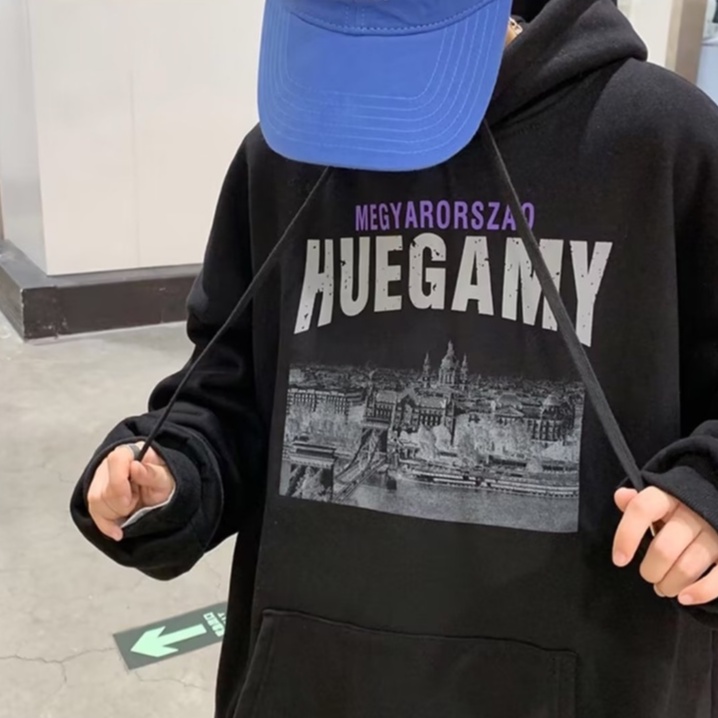 Áo Hoodie Dáng Rộng Có In Chữ Thời Trang Phong Cách Hàn Quốc Cho Nam Áo Hoodie Unisex Nam Nữ Basic Cao CấP áo hoodie unisex trơn