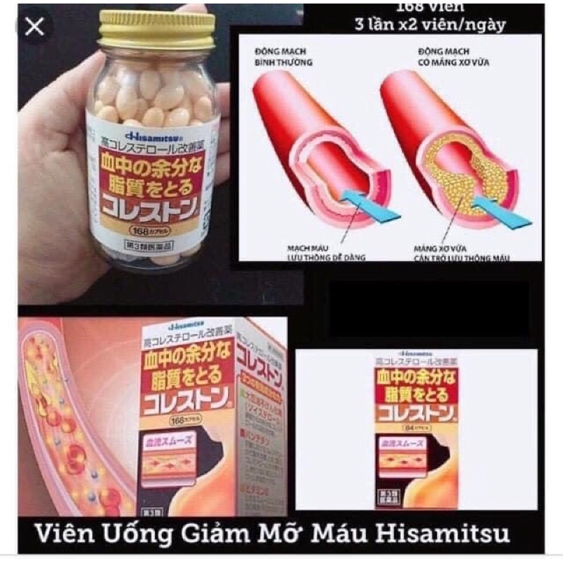 Viên uống giảm mỡ trong máu Hisamitsu 64v/168v Nhật bản