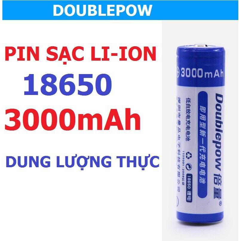 Combo 5 Pin sạc Doublepow 18650 3.7V dung lượng cao 3000mAh