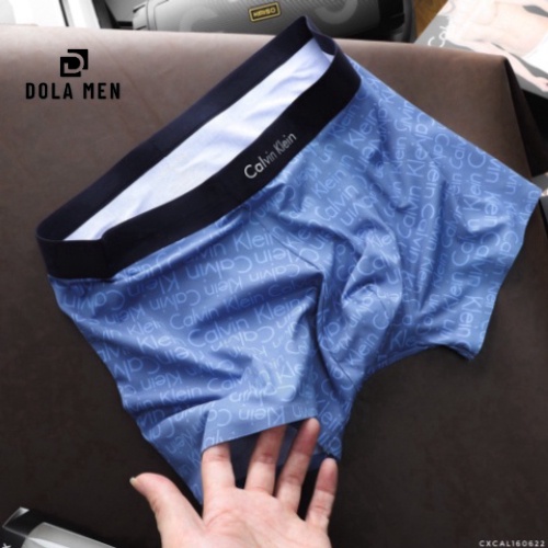 Hộp Pack 3 Quần Lót Boxer Nam Cao Cấp Vải Lụa Mát Họa Tiết Ck Có Big Size Dolamen