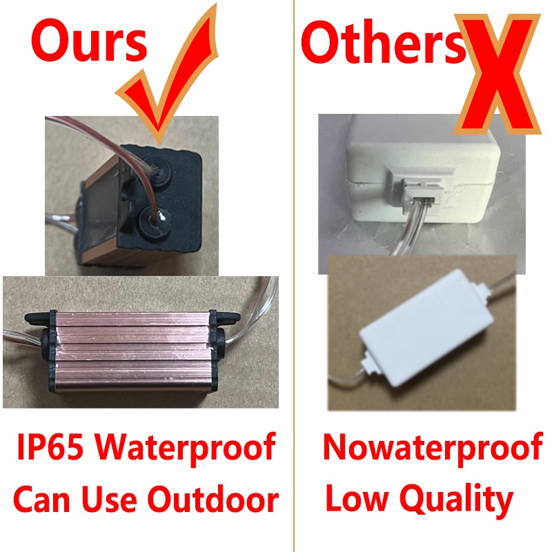 Dây Đèn Led 8 Ống 3.5m 30cm / 192LEDs 50cm / 288LEDs Chống Thấm Nước Tiện Dụng