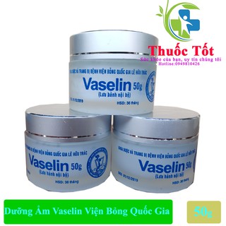 Kem Dưỡng Ẩm Vaselin Viện Bỏng Quốc Gia Hộp 50g, Sáp Chống Nẻ Làm Mềm Da An Toàn Cho Trẻ Nhỏ