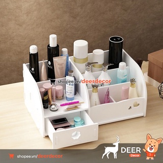 Khay Kệ Để Mỹ Phẩm Nhiều Ngăn Nhỏ, Có Ngăn Kéo Tiện Lợi - DEER DECOR