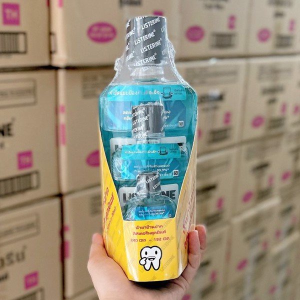 Nước súc miệng listerine của Thái Lan sét 3 chai (Chai 750ML + 250ML + 80ML)