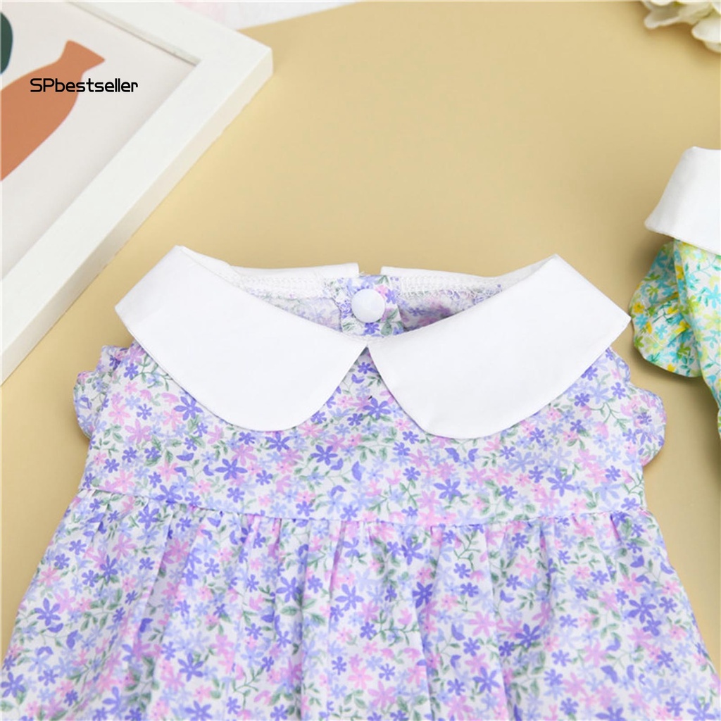 Đầm Cotton Không Tay In Hoa Thời Trang Cho Thú Cưng