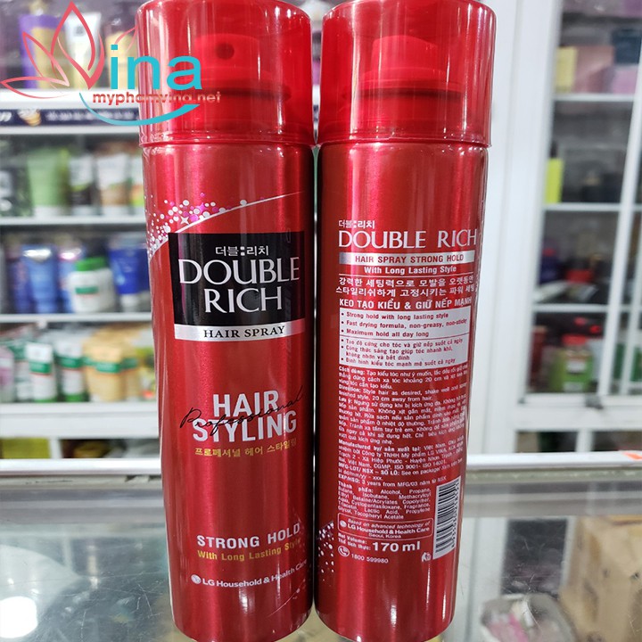 Keo giữ nếp tóc Double Rich Hair Spray