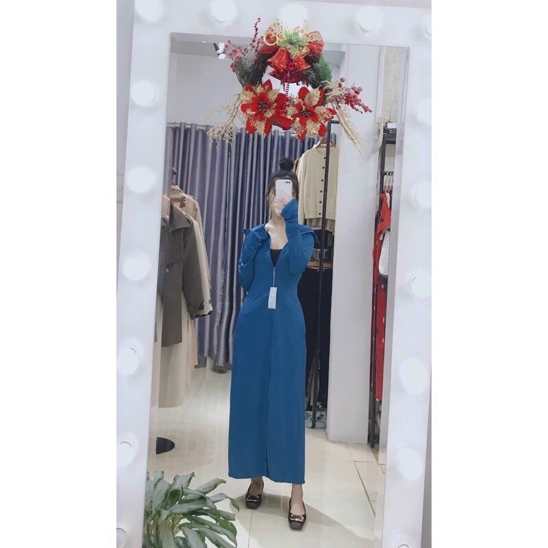 Áo chống nắng nữ dáng dài liền thân 2 lớp