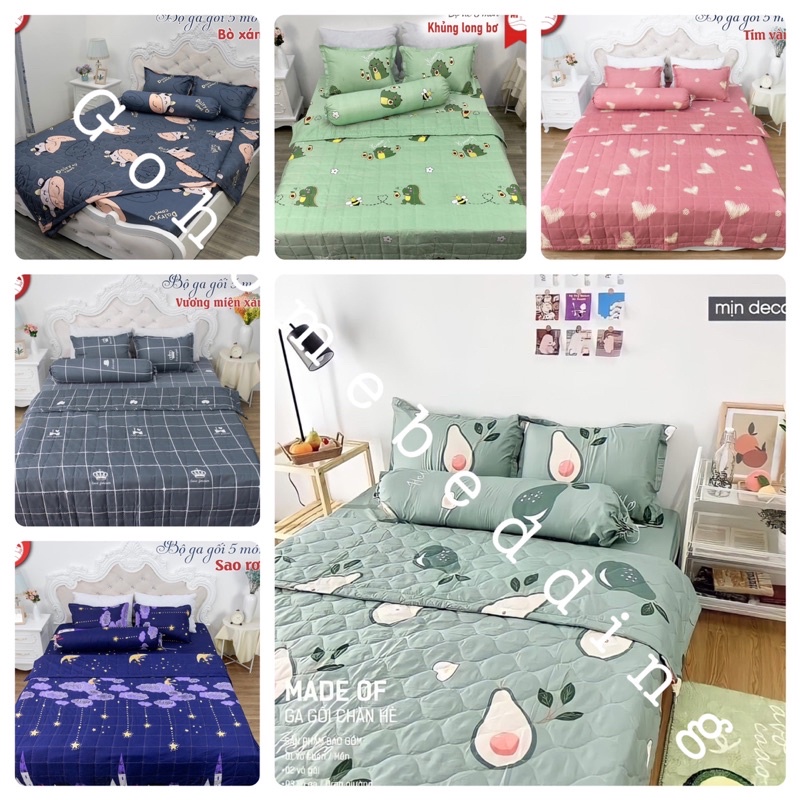 Ga Giường và 2 vỏ gối cotton poly cao cấp hàng tại xưởng mẫu mã đa dạng được chọn mẫu/ gohomebedding